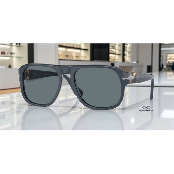 PERSOL PO3310S 11893R Blue Polarized Unisex 57 mm Sunglasses